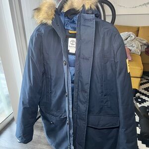 Timberland Men's Navy Parka Coat